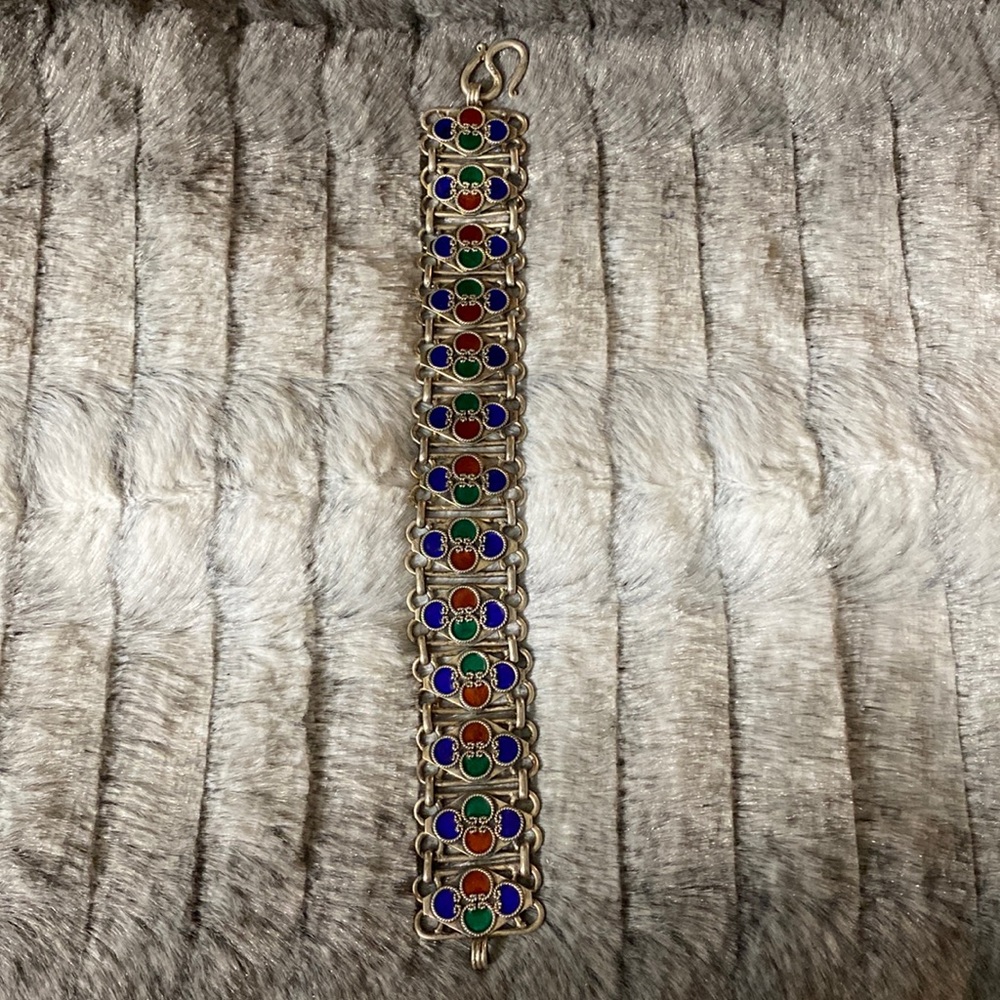 Sterling Silver Enameled Bracelet